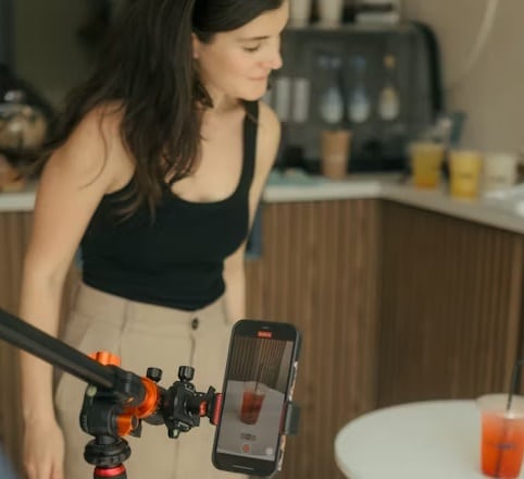 filming lo-fi content on a phone